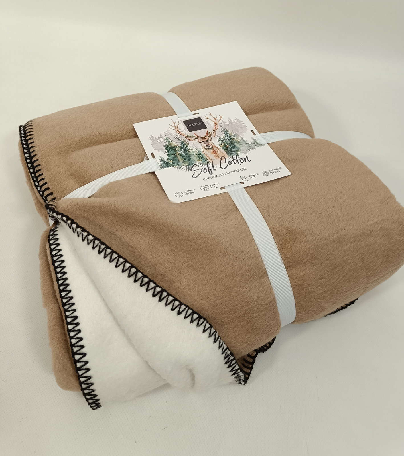 TWO-TONE SOFTCOTTON BLANKET 150X200 Tellini S.r.l. Wholesale Clothing